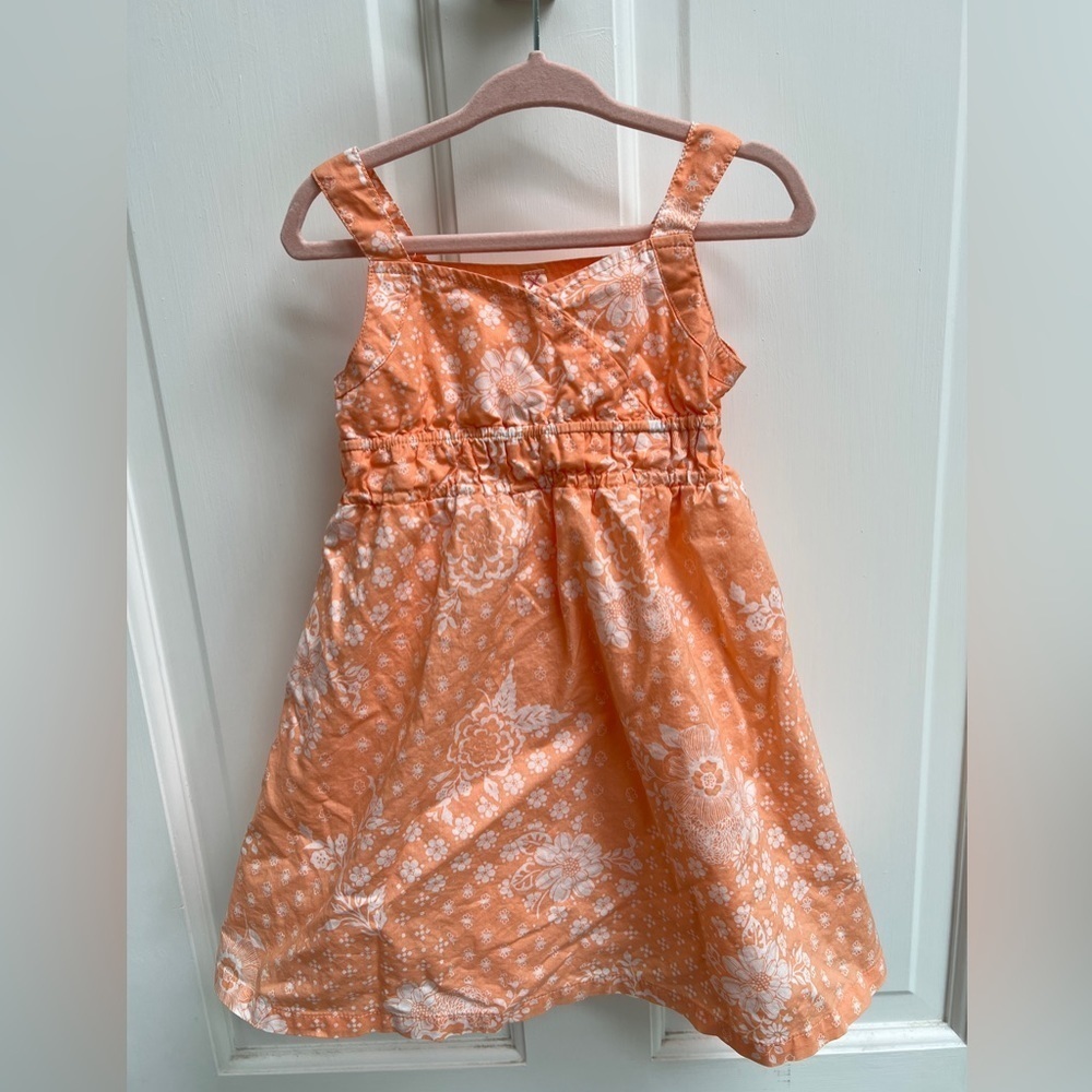 NWOT Cherokee 24M Orange and White Floral Sundress